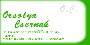 orsolya csernak business card